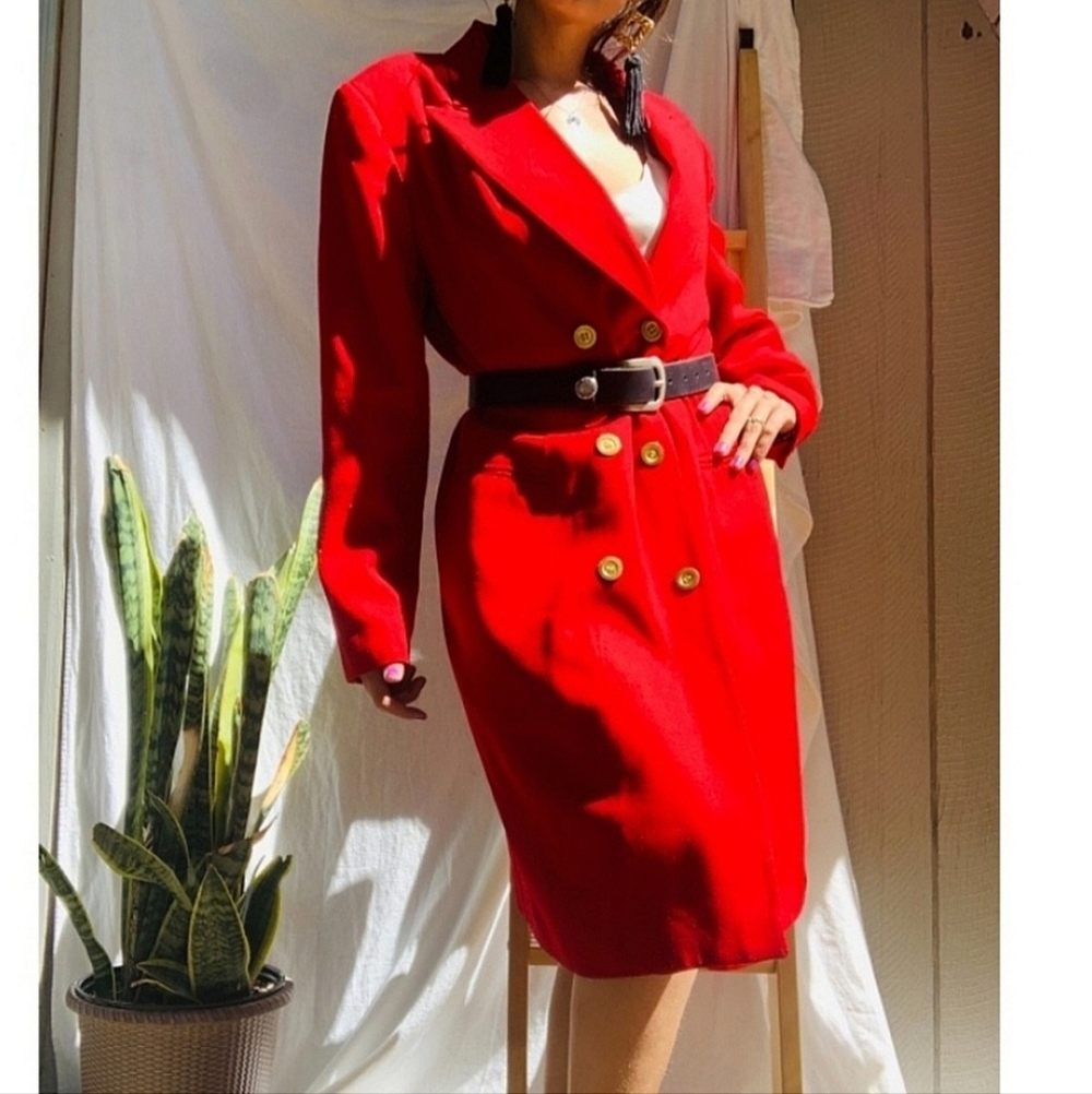 VTG 90s Harve Benard Longline Blazer Jacket - Picture 6 of 9